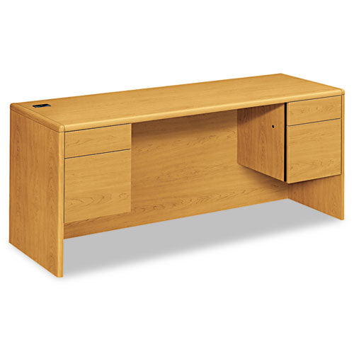 10700 Kneespace Credenza, 3-4 Height Pedestals, 72w X 24d X 29.5h, Harvest