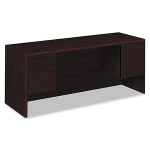 10700 Kneespace Credenza, 3-4 Height Pedestals, 72w X 24d X 29.5h, Mahogany