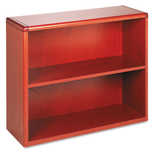 10700 Series Wood Bookcase, Two Shelf, 36w X 13 1-8d X 29 5-8h, Cognac