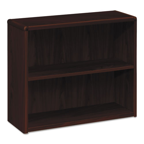 10700 Series Wood Bookcase, Two Shelf, 36w X 13 1-8d X 29 5-8h, Mahogany