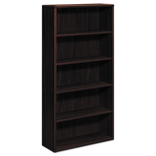 10700 Series Wood Bookcase, Five Shelf, 36w X 13 1-8d X 71h, Mahogany