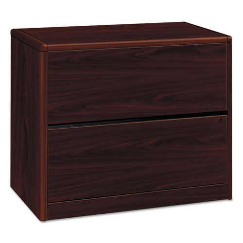 10700 Series Two Drawer Lateral File, 36w X 20d X 29.5h, Mahogany