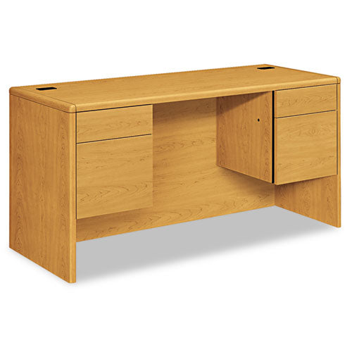 10700 Kneespace Credenza, 3-4 Height Pedestals, 60w X 24d X 29.5h, Harvest