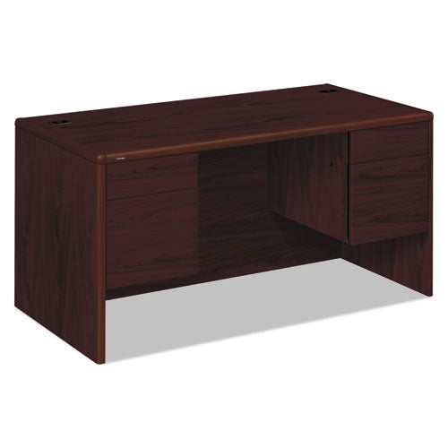 10700 Series Desk, 3-4 Height Double Pedestals, 60w X 30d X 29.5h, Mahogany