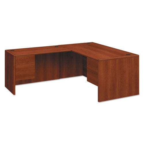 10700 Series "l" Desk, 3-4 Right Pedestal, 66w X 30d X 29.5h, Cognac