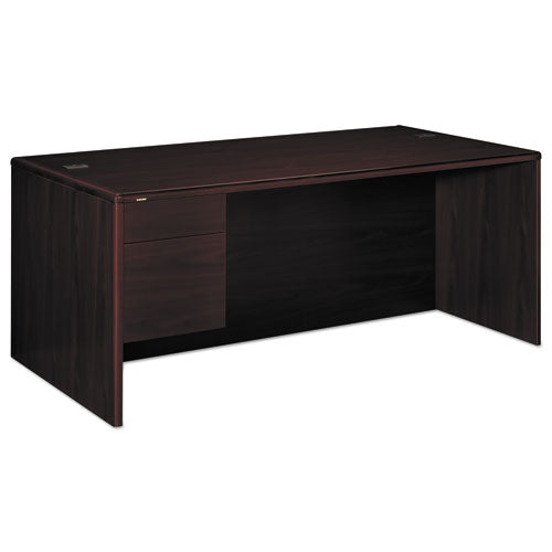 10700 Series Single Pedestal Credenza, 1 Box-file Pedestal, 72w X 29.5h Mahogany