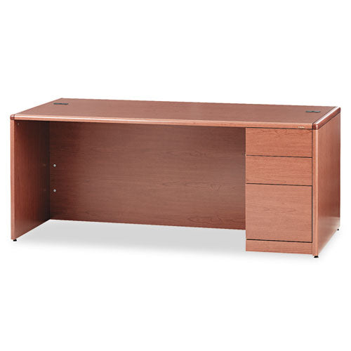 10700 Single Pedestal Desk, Full Right Pedestal, 72w X 36d X 29.5h, Mahogany