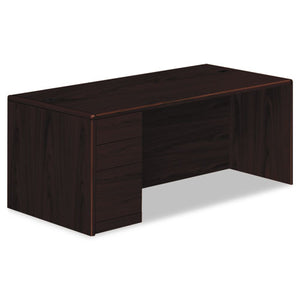 10700 Series Single Pedestal Desk, Full Left Pedestal, 72w X 36d X 29.5h, Mahogany