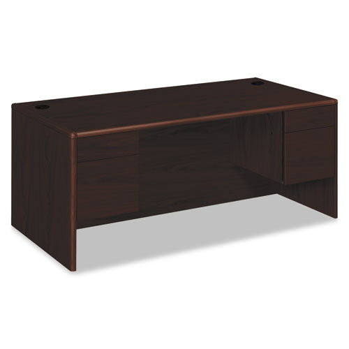 10700 Series Desk, 3-4 Height Double Pedestals, 72w X 36d X 29.5h, Mahogany