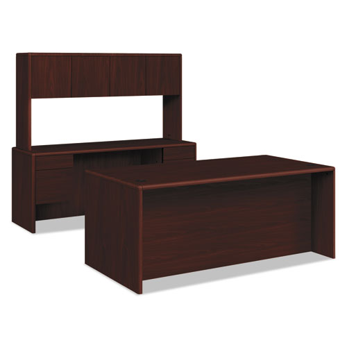 10700 Series Desk, 3-4 Height Double Pedestals, 72w X 36d X 29.5h, Mahogany