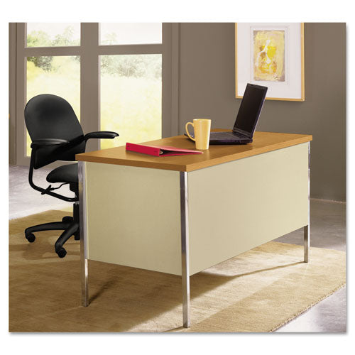 34000 Series Double Pedestal Desk, 60w X 30d X 29.5h, Mocha-black