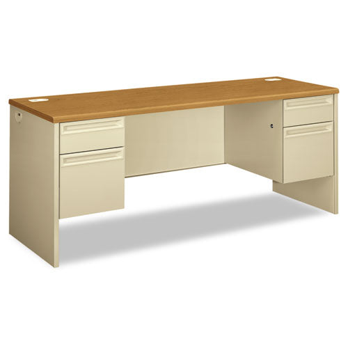 38000 Series Kneespace Credenza, 72w X 24d X 29.5h, Harvest-putty