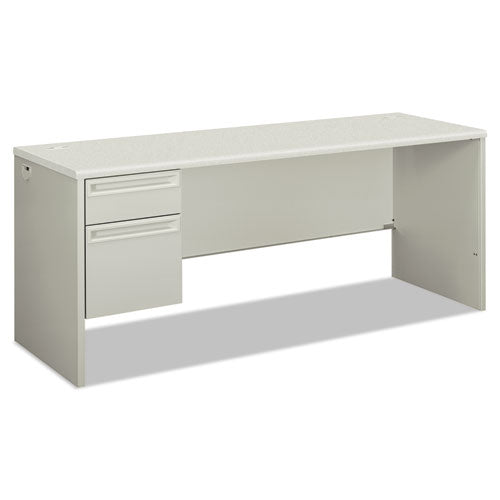 38000 Series Single Pedestal Credenza, 72w X 24d X 29.5h, Left, Silver-gray