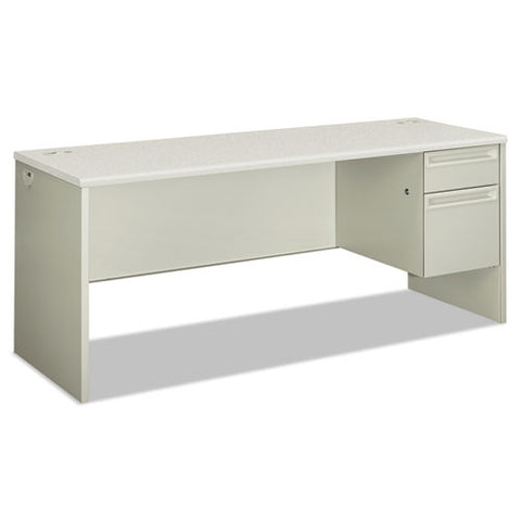 38000 Series Single Pedestal Credenza, 72w X 24d X 29.5h, Right, Silver-gray