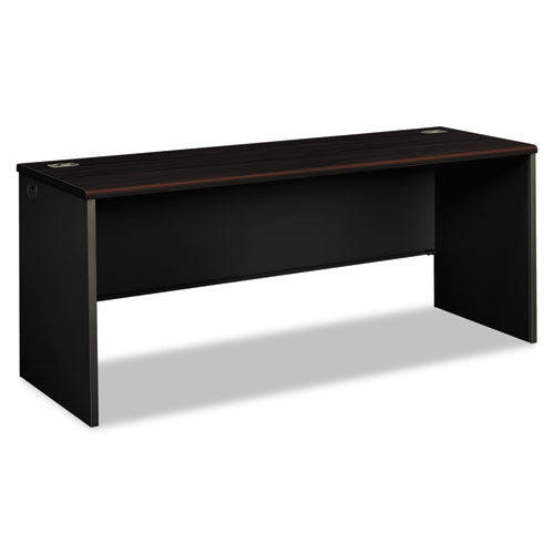 38000 Series Desk Shell, 72w X 24d X 29.5h, Mahogany-charcoal