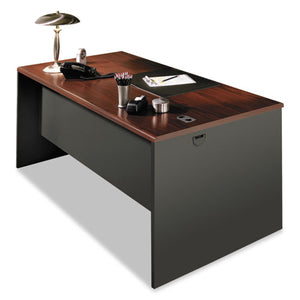 38000 Series Desk Shell, 60w X 30d X 29.5h, Mahogany-charcoal