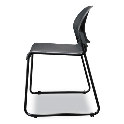 Gueststacker High Density Chairs, Lava Seat-lava Back, Black Base, 4-carton
