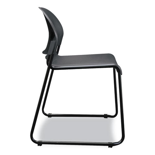Gueststacker High Density Chairs, Lava Seat-lava Back, Black Base, 4-carton