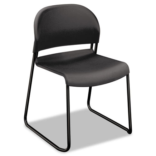 Gueststacker High Density Chairs, Lava Seat-lava Back, Black Base, 4-carton