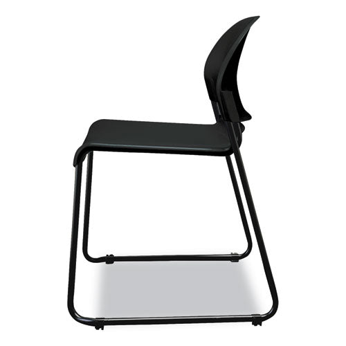 Gueststacker High Density Chairs, Onyx Seat-onyx Back, Black Base, 4-carton