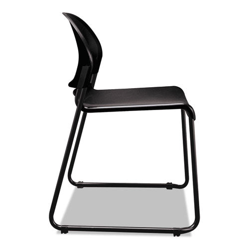 Gueststacker High Density Chairs, Onyx Seat-onyx Back, Black Base, 4-carton