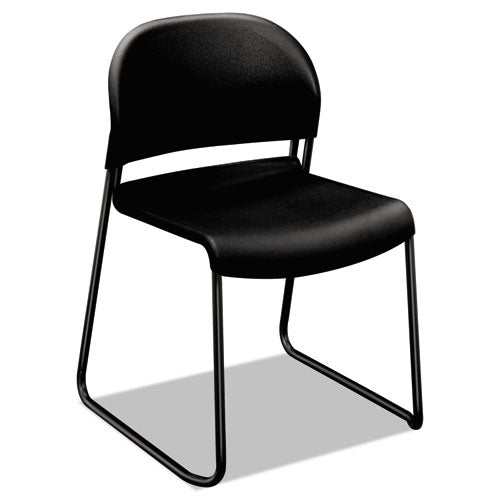 Gueststacker High Density Chairs, Onyx Seat-onyx Back, Black Base, 4-carton