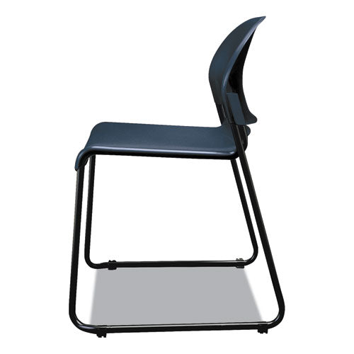 Gueststacker High Density Chairs, Regatta Seat-regatta Back, Black Base, 4-carton