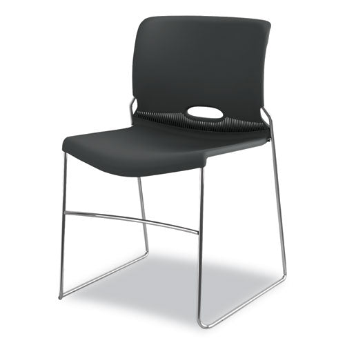 Olson Stacker High Density Chair, Lava Seat-lava Back, Chrome Base, 4-carton