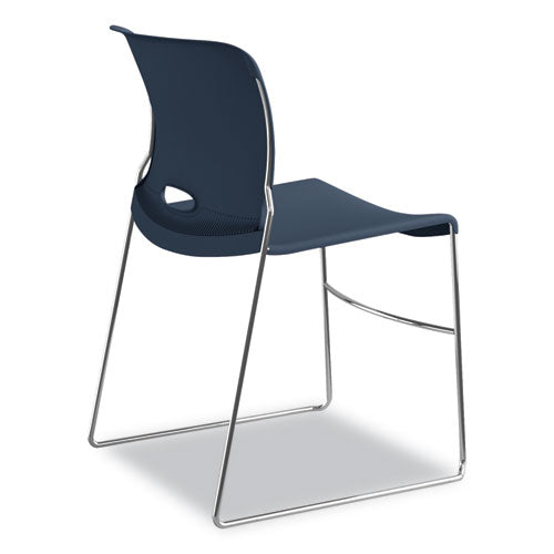 Olson Stacker High Density Chair, Regatta Seat-regatta Back, Chrome Base, 4-carton