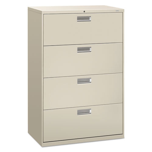 600 Series Four-drawer Lateral File, 36w X 18d X 52.5h, Light Gray