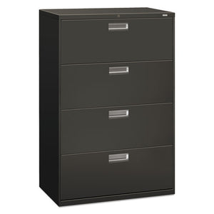 600 Series Four-drawer Lateral File, 36w X 18d X 52.5h, Charcoal