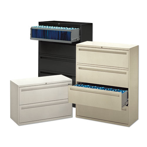 700 Series Four-drawer Lateral File, 36w X 18d X 52.5h, Light Gray