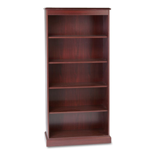 94000 Series Five-shelf Bookcase, 35-3-4w X 14-5-16d X 78-1-4h, Mahogany