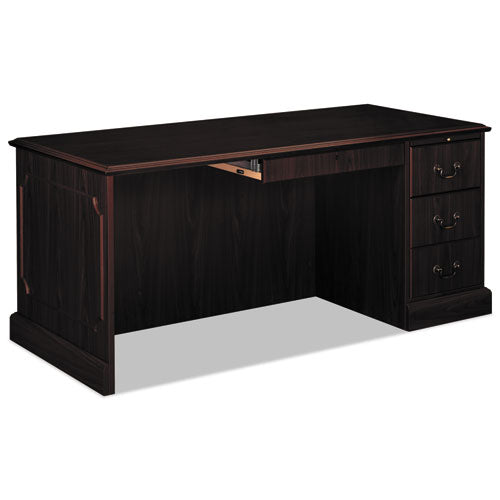 94000 Series "l" Desk For Left Return, 66w X 30d X 29.5h, Mahogany