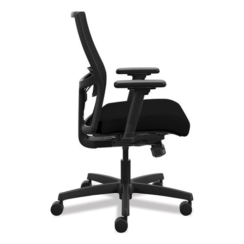 Ignition 2.0 4-way Stretch Low-back Mesh Task Chair, Supports Up To 300 Lbs., Black Seat-back, Black Base