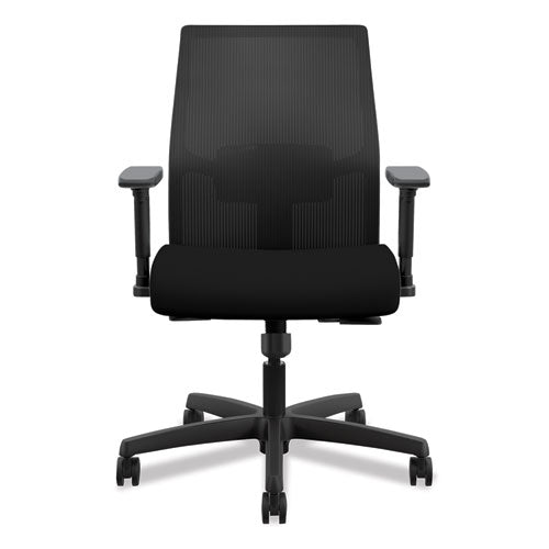 Ignition 2.0 4-way Stretch Low-back Mesh Task Chair, Supports Up To 300 Lbs., Black Seat-back, Black Base