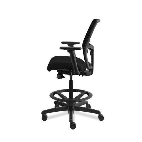 Ignition 2.0 Ilira-stretch Mesh Back Task Stool, 32" Seat Height, Up To 300 Lbs., Black Seat-black Back, Black Base