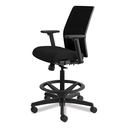 Ignition 2.0 Ilira-stretch Mesh Back Task Stool, 32" Seat Height, Up To 300 Lbs., Black Seat-black Back, Black Base