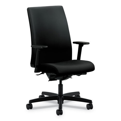 Ignition Series Fabric Low-back Task Chair, Supports Up To 300 Lbs., Black Seat-black Back, Black Base