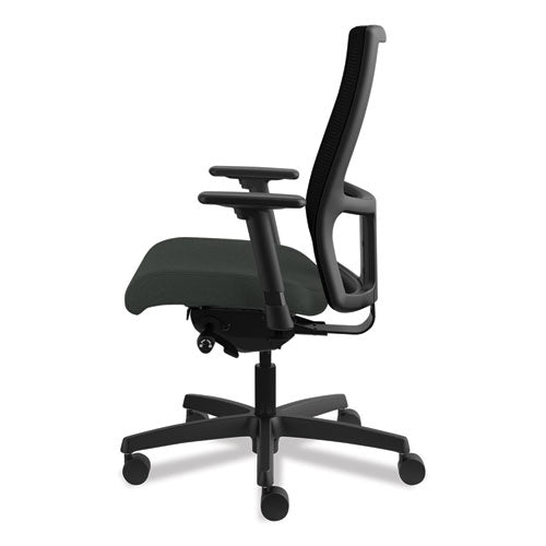 Ignition Series Mesh Mid-back Work Chair, Supports Up To 300 Lbs., Iron Ore Seat-black Back, Black Base