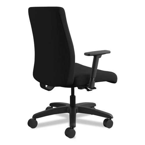 Ignition Series Big And Tall Mid-back Work Chair, Supports Up To 450 Lbs., Black Seat-black Back, Black Base