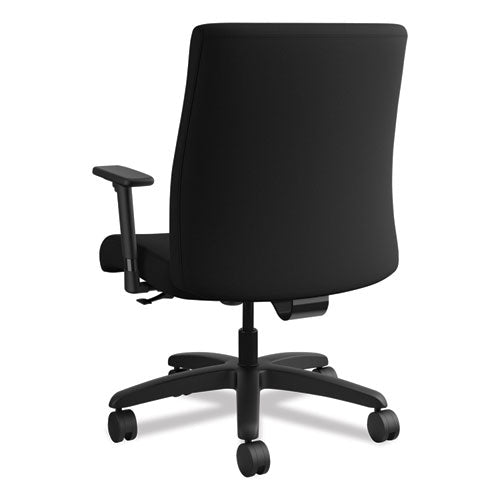 Ignition Series Big And Tall Mid-back Work Chair, Supports Up To 450 Lbs., Black Seat-black Back, Black Base