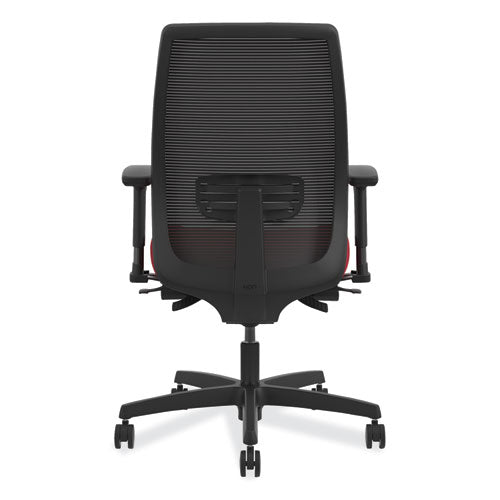 Endorse Mesh Mid-back Work Chair, Supports Up To 300 Lbs., Black Seat-black Back, Black Base