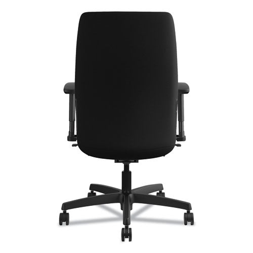 Endorse Upholstered Mid-back Work Chair, Supports Up To 300 Lbs., Black Seat-black Back, Black Base