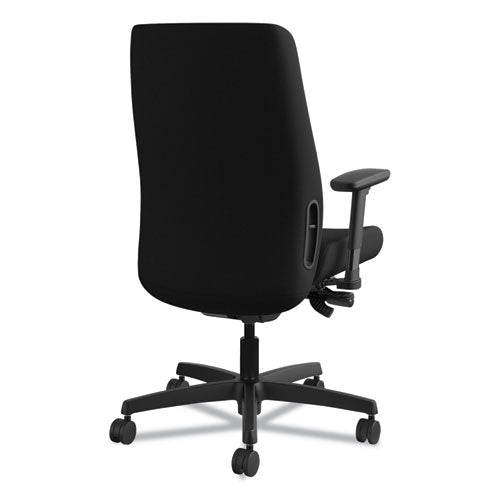 Endorse Upholstered Mid-back Work Chair, Supports Up To 300 Lbs., Black Seat-black Back, Black Base