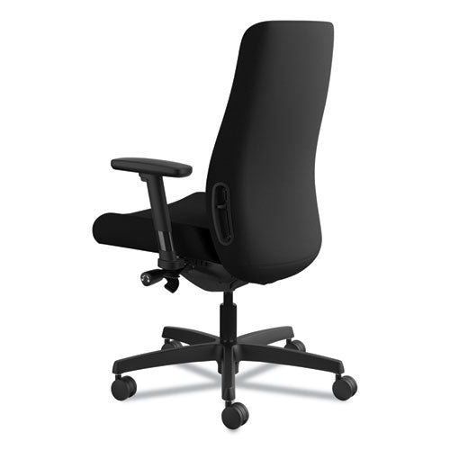 Endorse Upholstered Mid-back Work Chair, Supports Up To 300 Lbs., Black Seat-black Back, Black Base