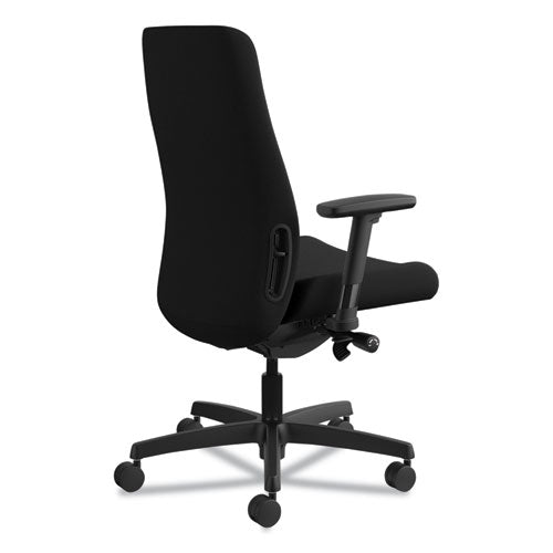 Endorse Upholstered Mid-back Work Chair, Supports Up To 300 Lbs., Black Seat-black Back, Black Base