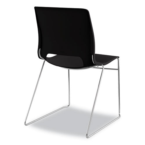Motivate High-density Stacking Chair, Onyx Seat-black Back, Chrome Base, 4-carton