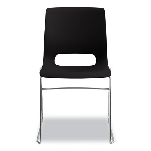 Motivate High-density Stacking Chair, Onyx Seat-black Back, Chrome Base, 4-carton