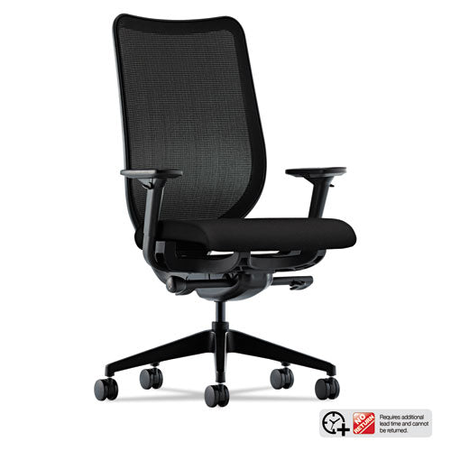 Nucleus Series Work Chair With Ilira-stretch M4 Back, Supports Up To 300 Lbs., Black Seat, Black Back, Black Base